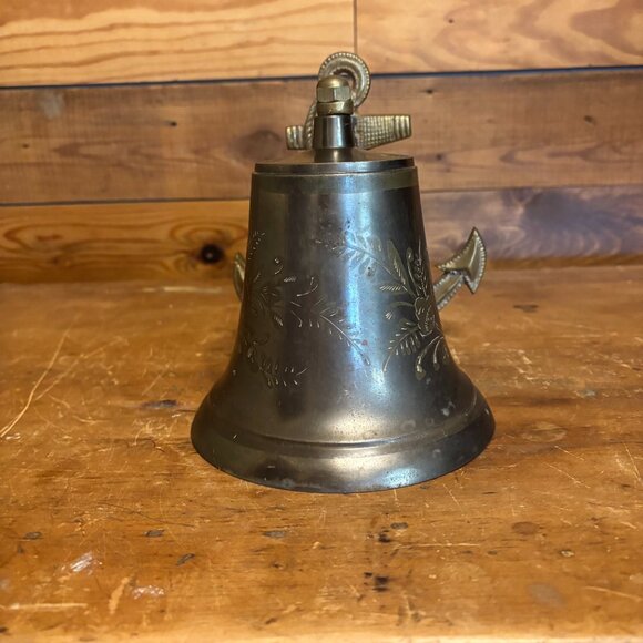 Heavy Brass Bell w/Anchor Mount - Picture 2 of 6